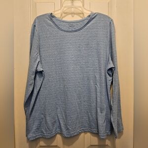 Croft & Barrow Long-sleeved Light Blue Top XXL